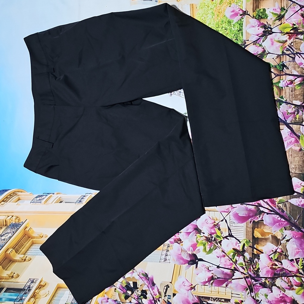 adidas Black Straight-Leg Dress Pants